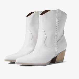 DV Dolce Vita Women's Koolson Karyn Cowboy Booties White Size 10